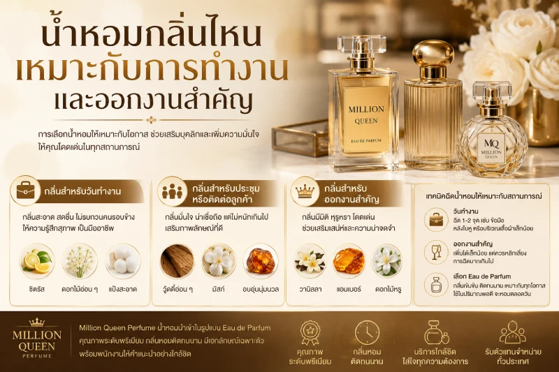น้ำหอมกลิ่นไหนเหมาะกับการทำงานและออกงานสำคัญ